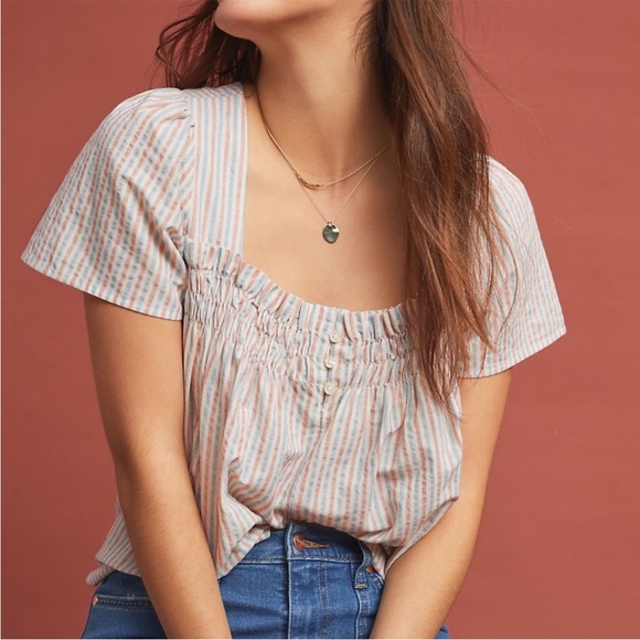 Anthropologie Tops - Anthropologie: Isabella Sinclair Striped Sonnet Top